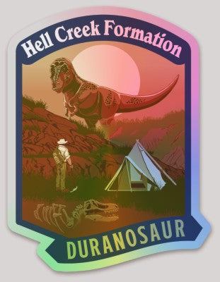 Hell Creek Formation Holographic Sticker